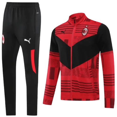 Agasalho de Viagem Milan - Masculina - Preto e Vermelho - Manto Club