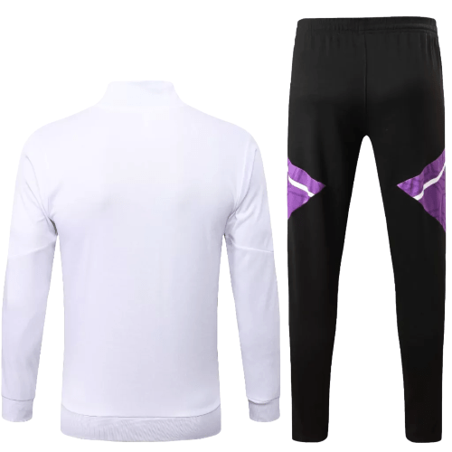 Agasalho de Viagem Real Madrid - Masculino - Branco e Lilás - Manto Club