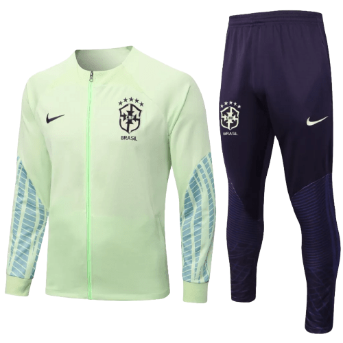 Agasalho de Viagem Seleção Brasil - Masculino - Verde e Azul - Manto Club