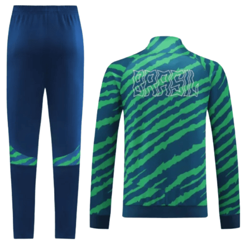 Agasalho de Viagem Seleção Brasil - Masculino - Verde e Azul - Manto Club