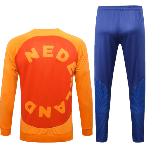 Agasalho de Viagem Seleção Holanda - Masculino - Laranja e Azul - Manto Club