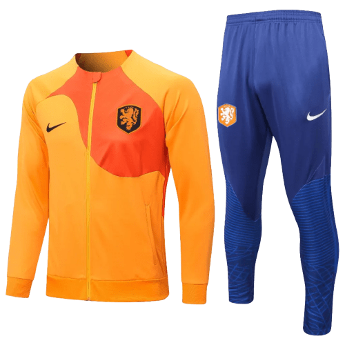 Agasalho de Viagem Seleção Holanda - Masculino - Laranja e Azul - Manto Club