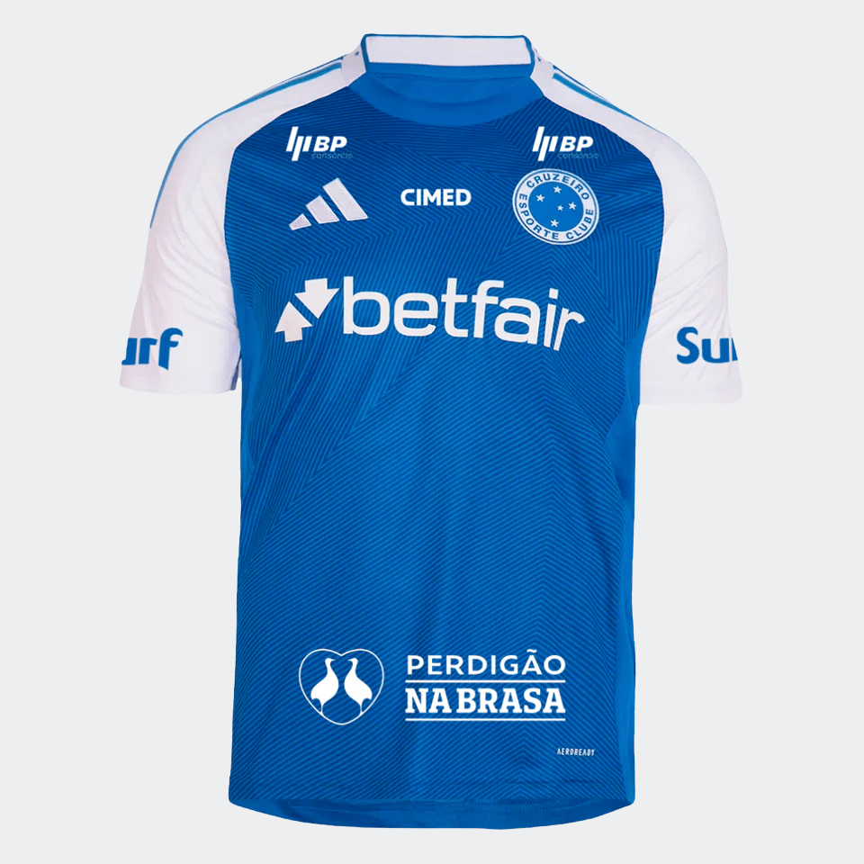 Camisa adidas Cruzeiro 2025/26 I Com Patrocínios - Manto Club