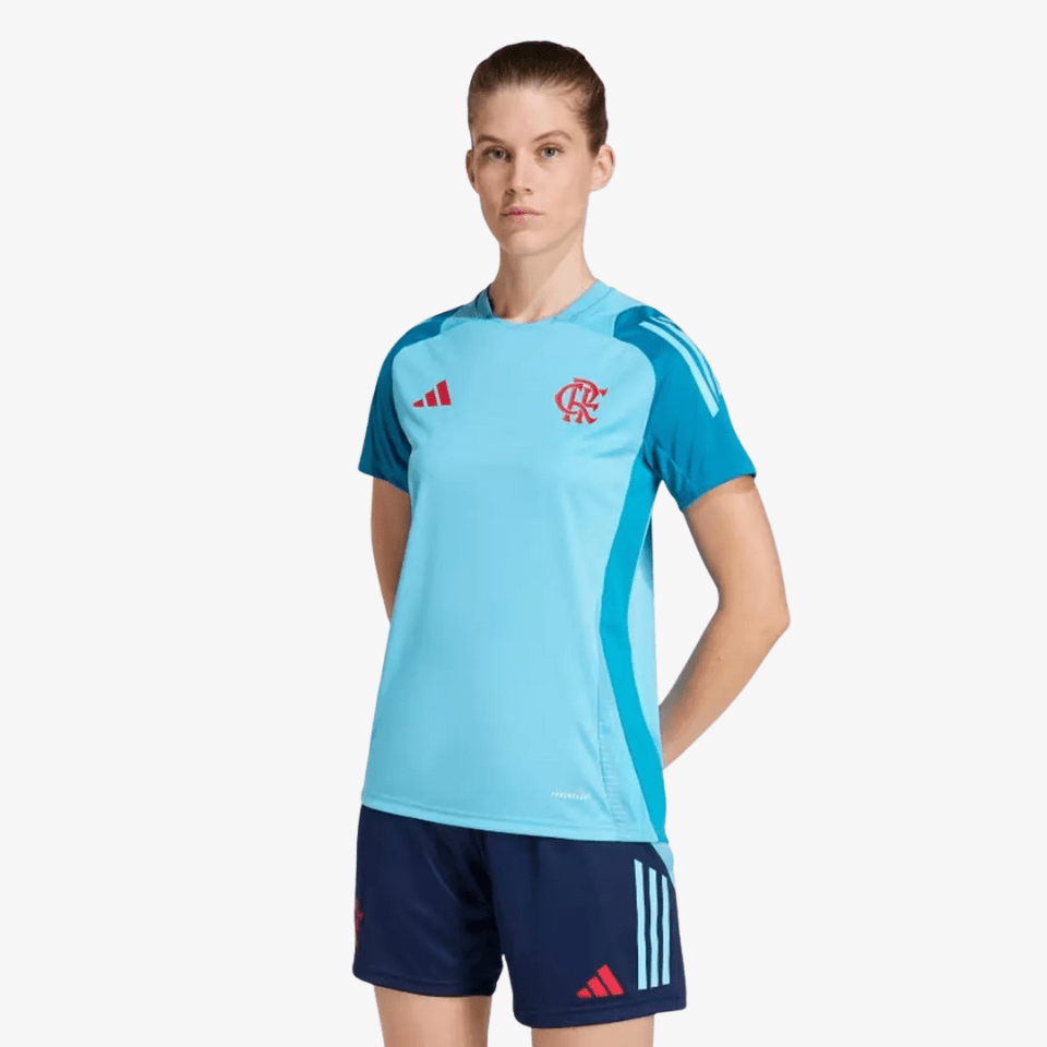 Camisa Adidas Feminina Treino Flamengo 2025/26 - Manto Club