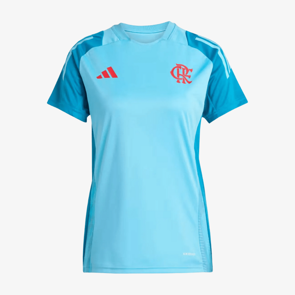 Camisa Adidas Feminina Treino Flamengo 2025/26 - Manto Club