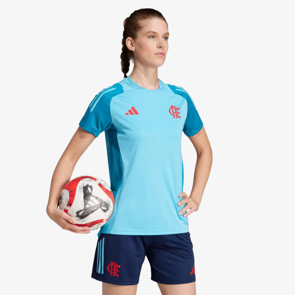 Camisa Adidas Feminina Treino Flamengo 2025/26 - Manto Club