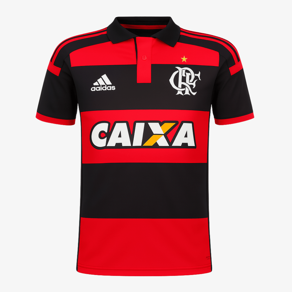 Camisa Adidas Flamengo 2014 I Retrô com Patrocinadores - Manto Club