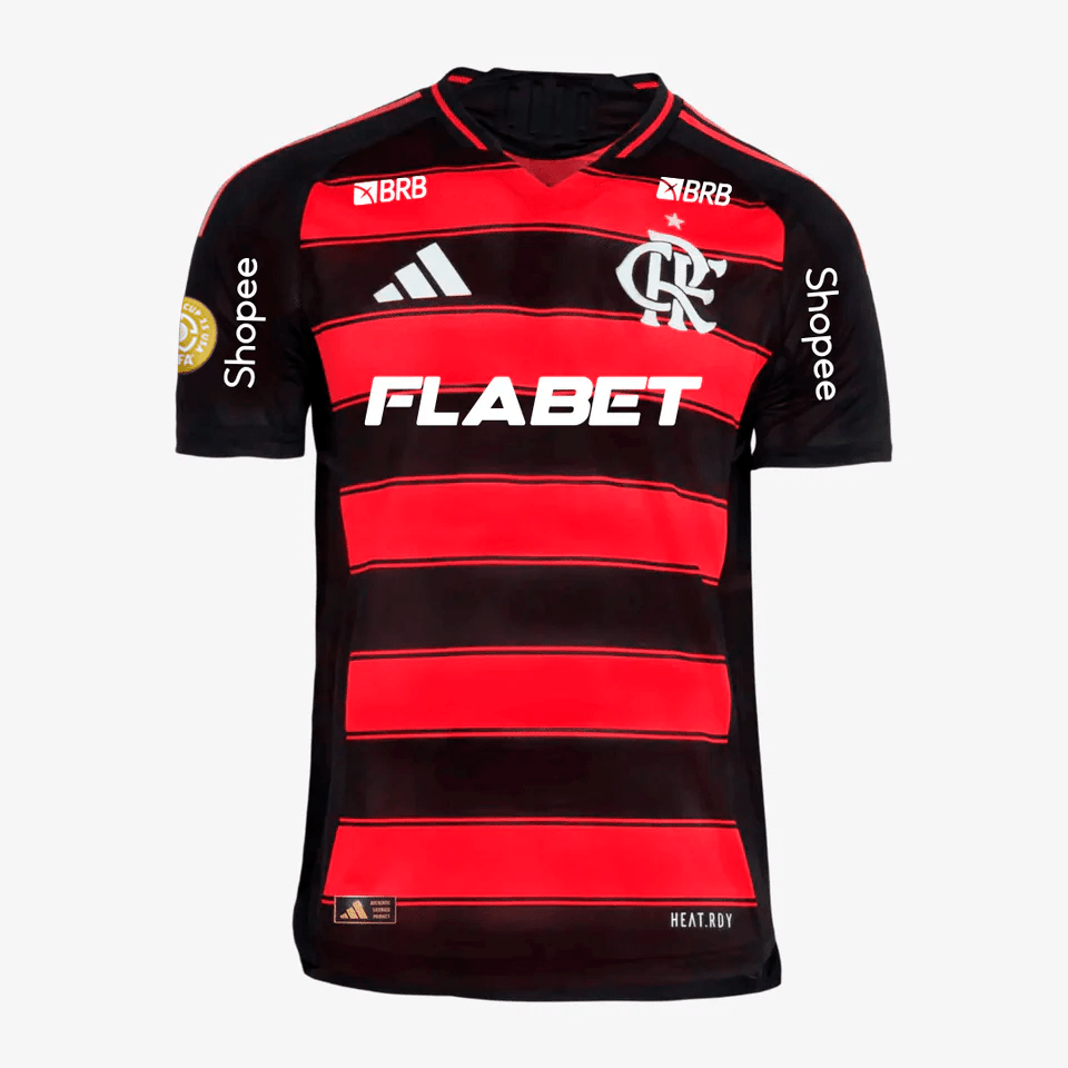Camisa Adidas Flamengo 2025/26 I Authentic Com Patrocínios - Manto Club