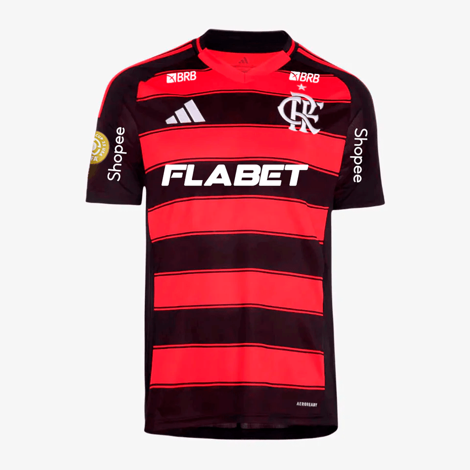 Camisa Adidas Flamengo 2025/26 I Com Patrocínios - Manto Club
