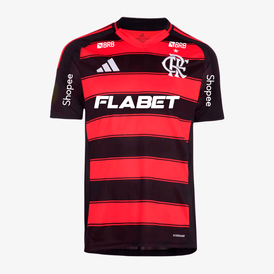 Camisa Adidas Flamengo 2025/26 I Com Patrocínios - Manto Club