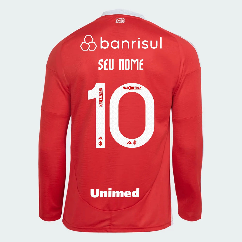 Camisa adidas Internacional Manga Longa 2025/26 I Com Patrocínios - Manto Club