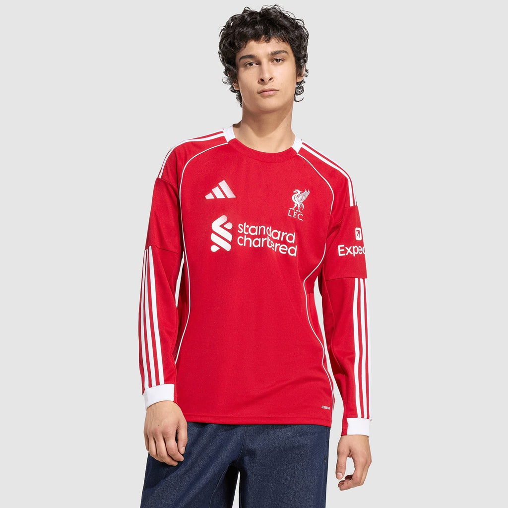 Camisa adidas Liverpool 2025/26 I Manga Longa - Manto Club