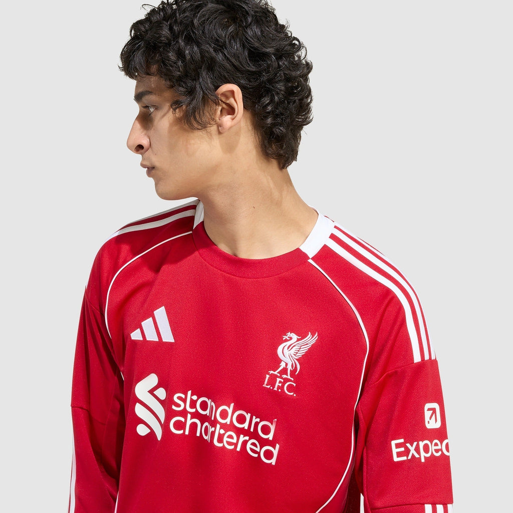 Camisa adidas Liverpool 2025/26 I Manga Longa - Manto Club