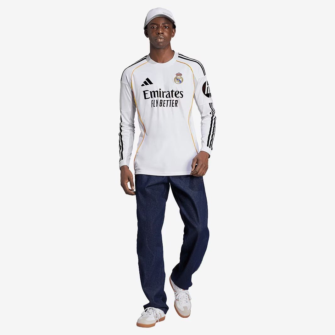 Camisa adidas Real Madrid 2025/26 I Manga Longa - Manto Club