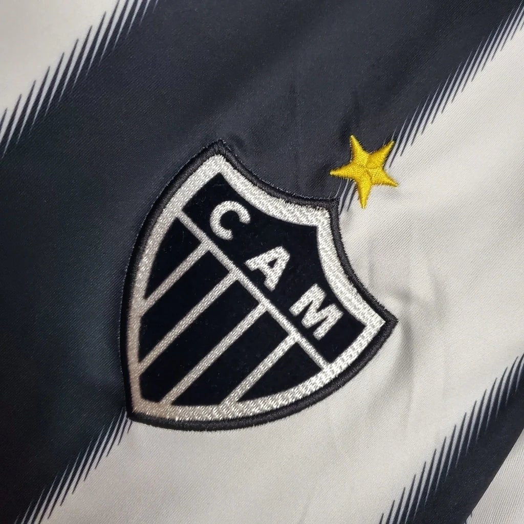 Camisa Atlético Mineiro Home Retrô 2013 Patch da Libertadores - Preta e Branca - Lupo - Manto Club