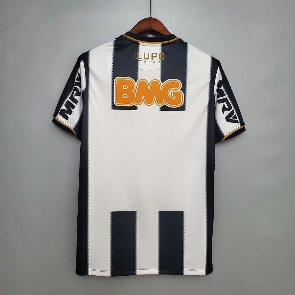 Camisa Atlético Mineiro Home Retrô 2013 Patch da Libertadores - Preta e Branca - Lupo - Manto Club