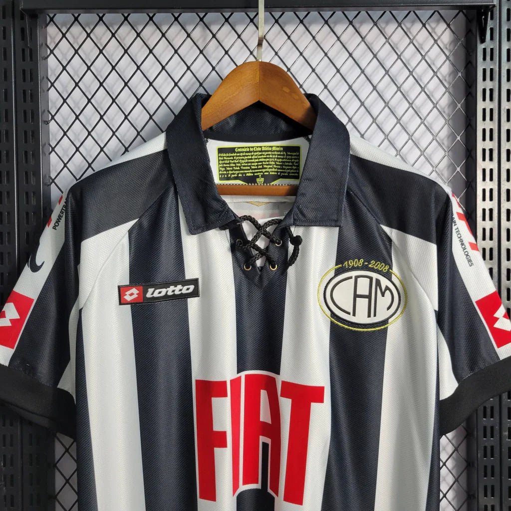 Camisa Atlético Mineiro Retrô 2008 Branco e Preto - Lotto - Manto Club