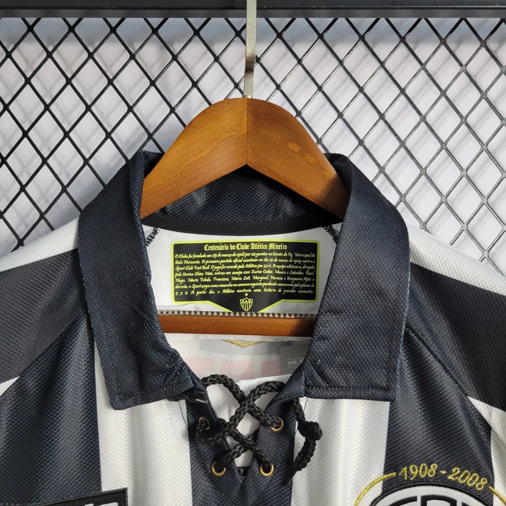 Camisa Atlético Mineiro Retrô 2008 Branco e Preto - Lotto - Manto Club