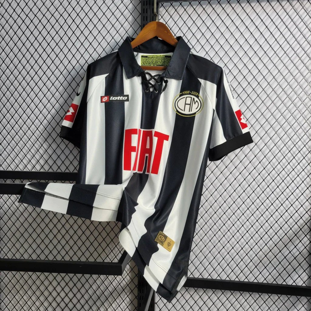 Camisa Atlético Mineiro Retrô 2008 Branco e Preto - Lotto - Manto Club