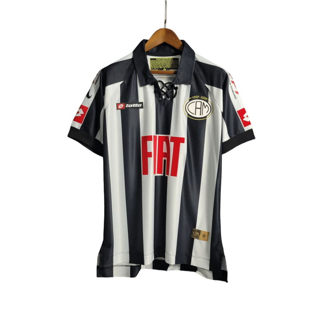 Camisa Atlético Mineiro Retrô 2008 Branco e Preto - Lotto - Manto Club