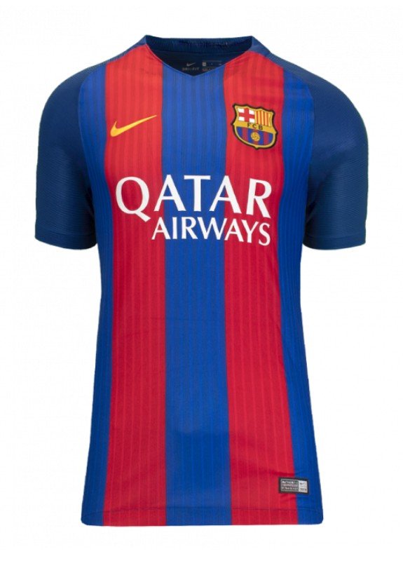 Camisa Barcelona 16/17 Retro Home Nike Torcedor - Azul e Grená - Manto Club