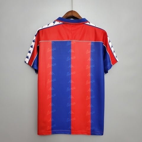 Camisa Barcelona Retrô 1992/1995 Azul e Vermelha - Kappa - Manto Club
