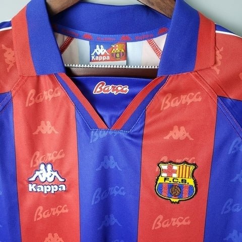 Camisa Barcelona Retrô 1996/1997 Azul e Grená - Kappa - Manto Club