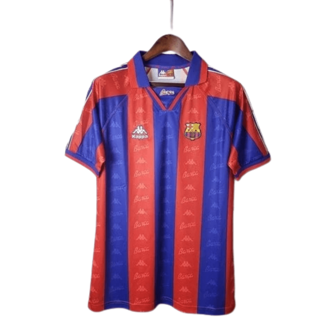 Camisa Barcelona Retrô 1996/1997 Azul e Grená - Kappa - Manto Club