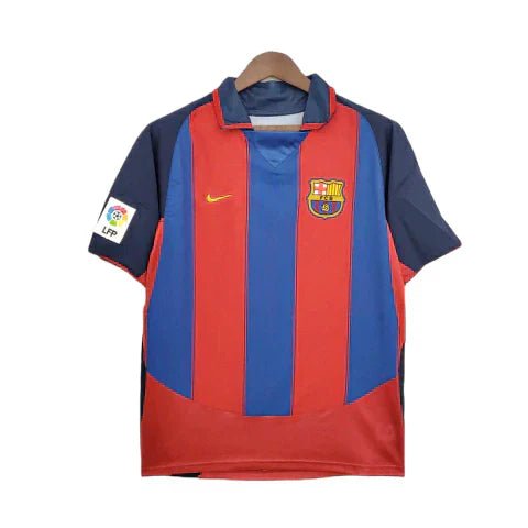 Camisa Barcelona Retrô 2003/2004 Azul e Grená - Nike - Manto Club