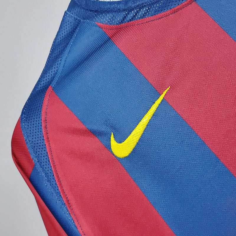 Camisa Barcelona Retrô 2006 Azul e Vermelha - Nike - Manto Club