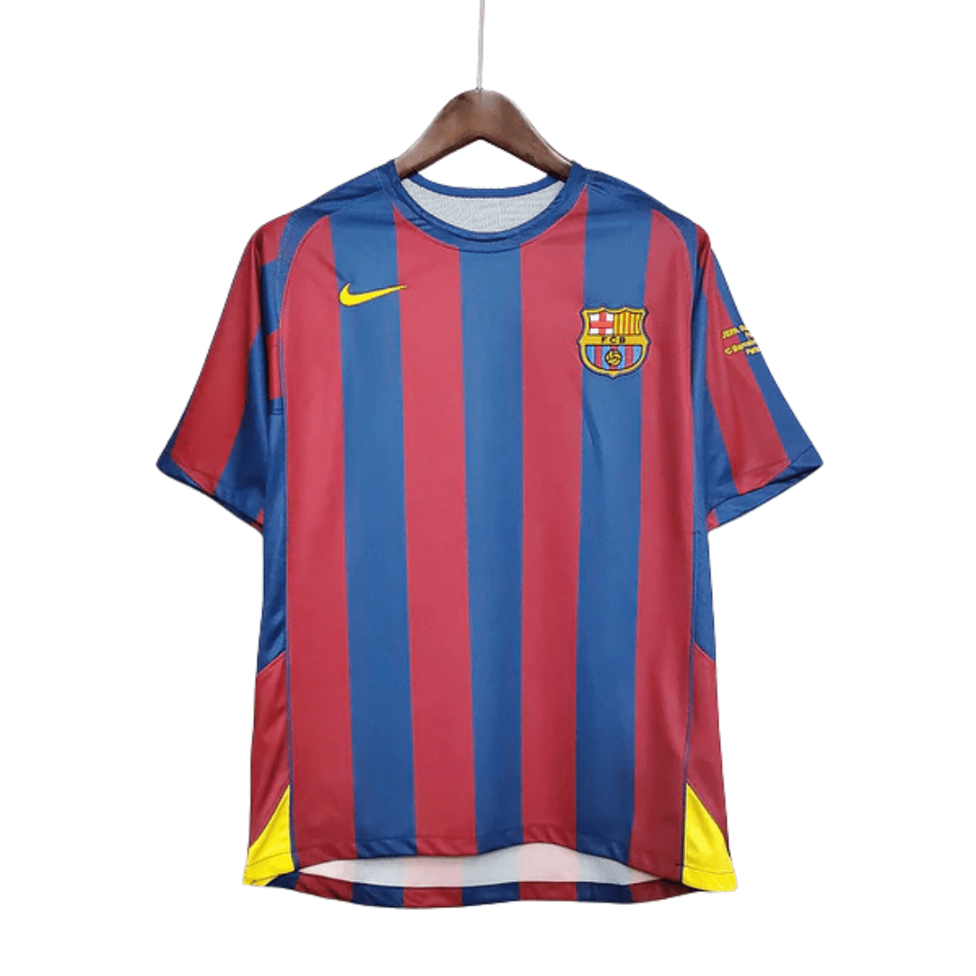 Camisa Barcelona Retrô 2006 Azul e Vermelha - Nike - Manto Club