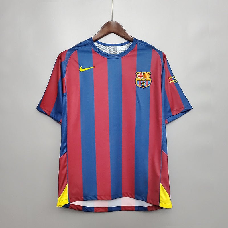 Camisa Barcelona Retrô 2006 Azul e Vermelha - Nike - Manto Club