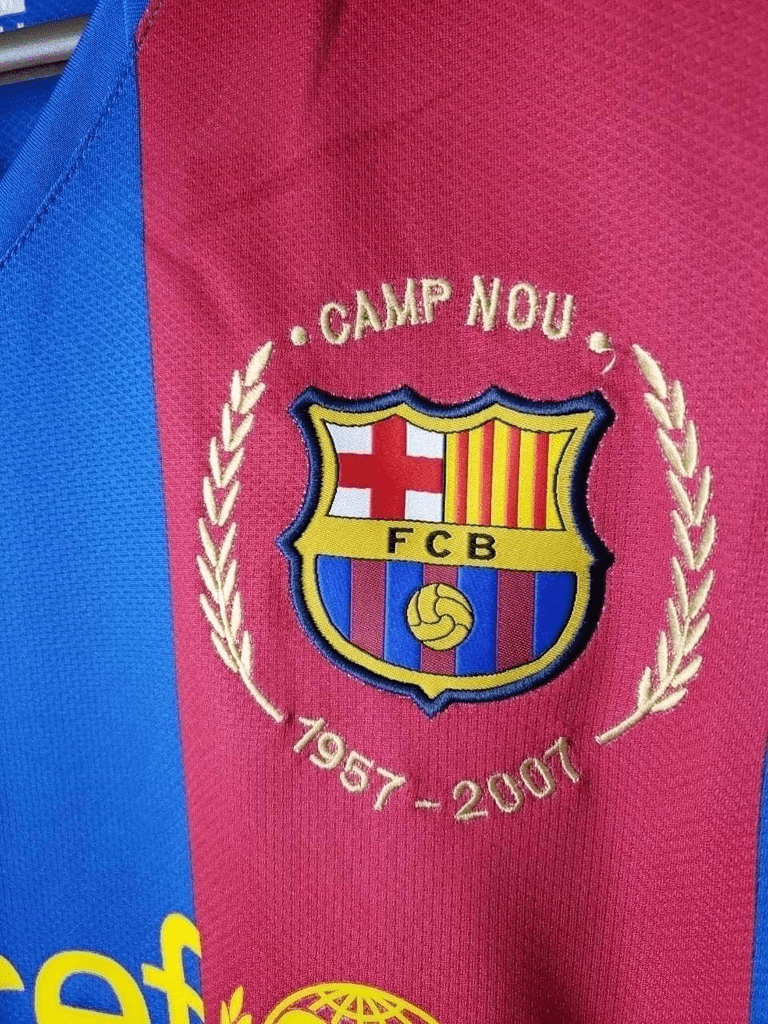 Camisa Barcelona Retrô 2006/2007 - Nike Azul Grená - Manto Club
