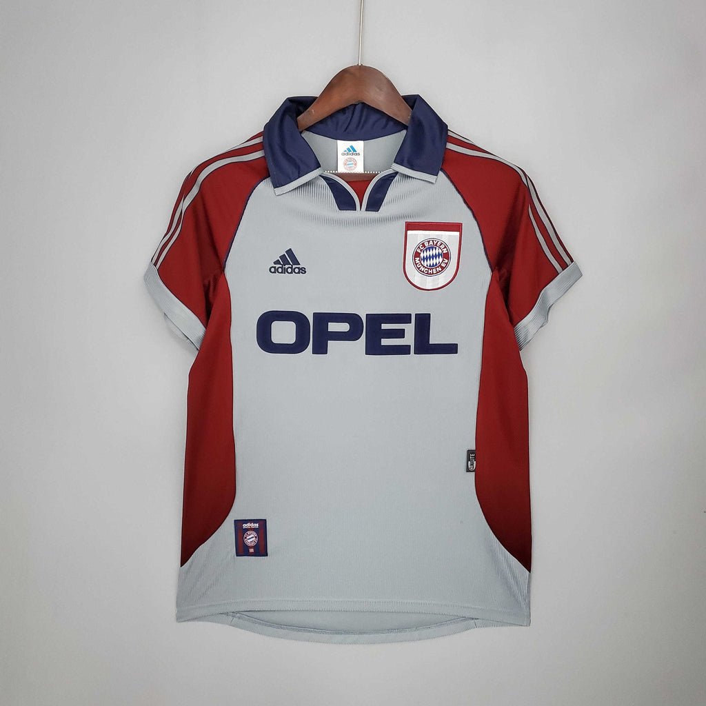 Camisa Bayern de Munique Retrô 1998/1999 Vermelha e Cinza - Adidas - Manto Club