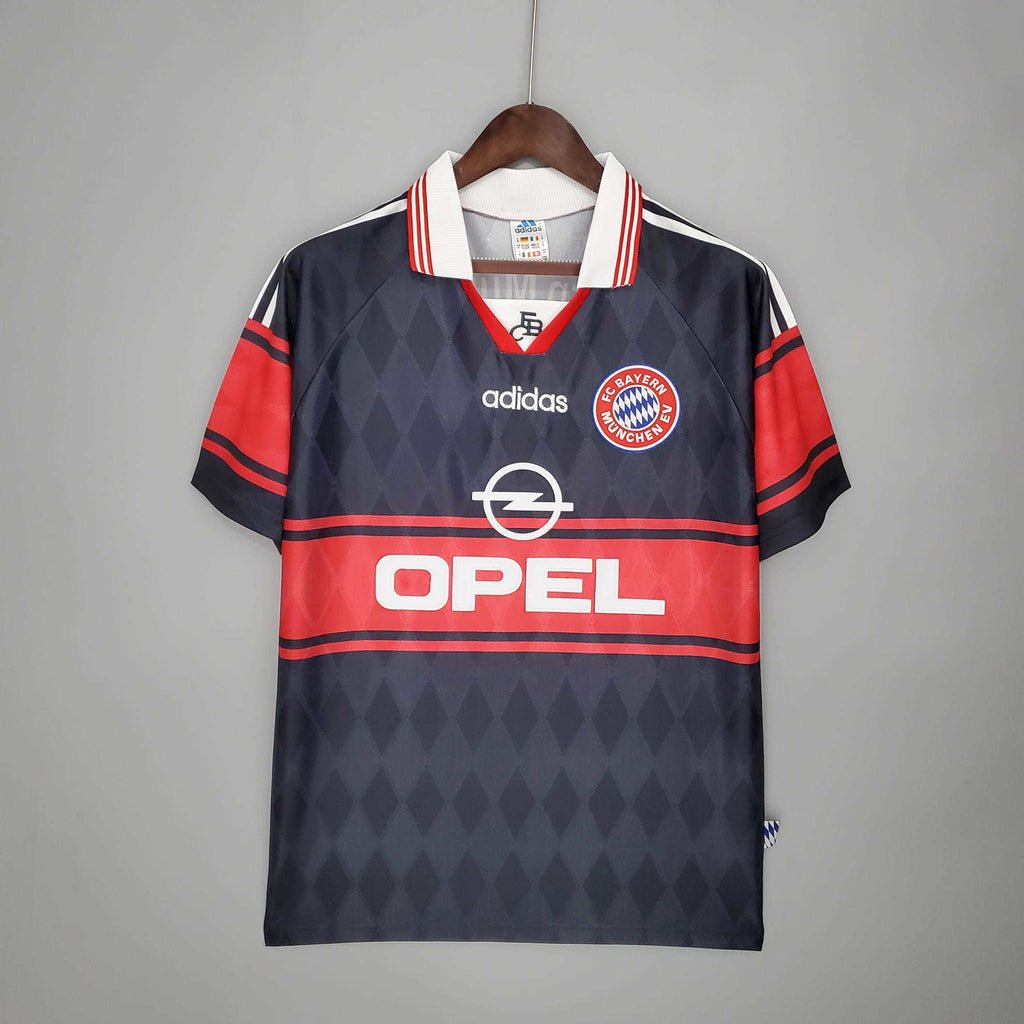 Camisa Bayern Retrô 1997/1999 Preta e Vermelha - Adidas - Manto Club