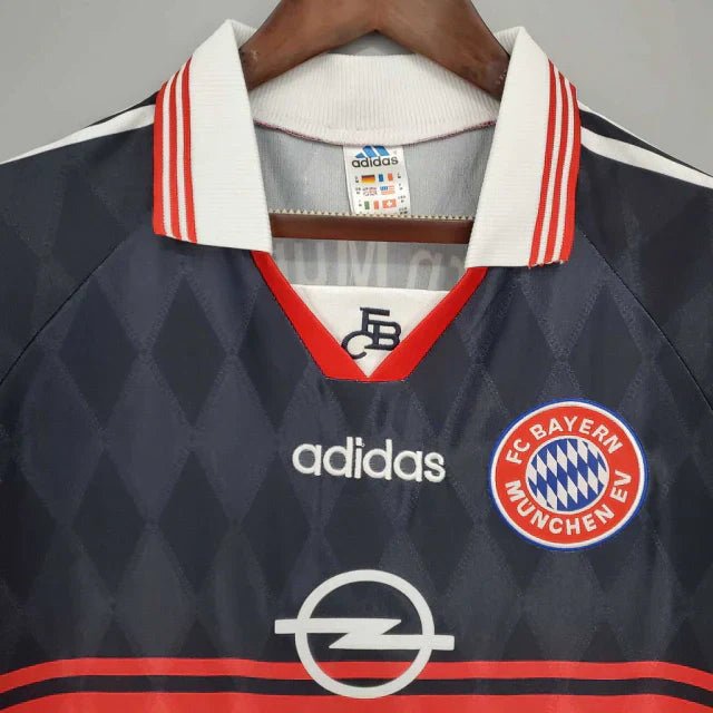 Camisa Bayern Retrô 1997/1999 Preta e Vermelha - Adidas - Manto Club