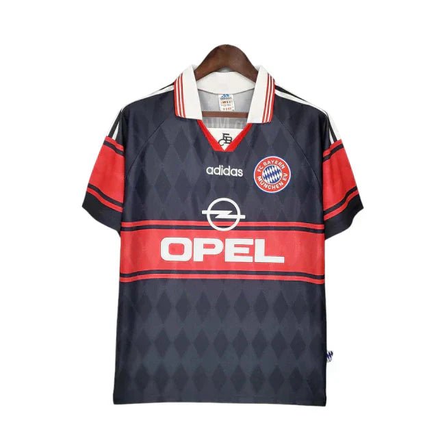 Camisa Bayern Retrô 1997/1999 Preta e Vermelha - Adidas - Manto Club