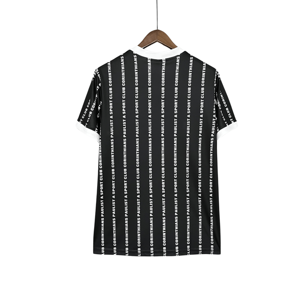 Camisa Corinthians Retrô 1994 Third Finta Masculina - Preta e Branca - Manto Club