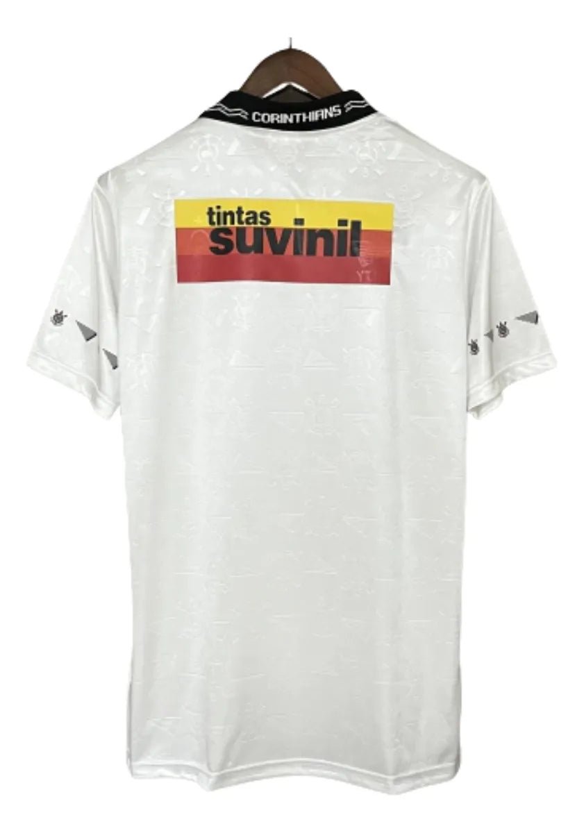 Camisa Corinthians Retrô 1995 Home Penalty Masculina - Branca e Preta - Manto Club