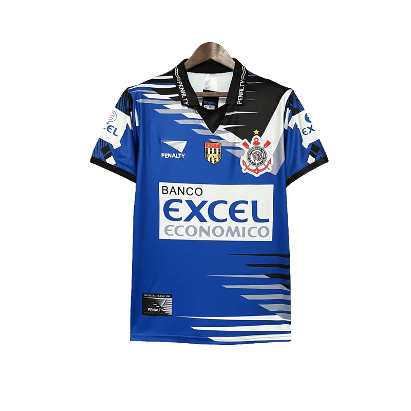 Camisa Corinthians Retrô 1998 Third Penalty Masculina - Preta e Azul - Manto Club