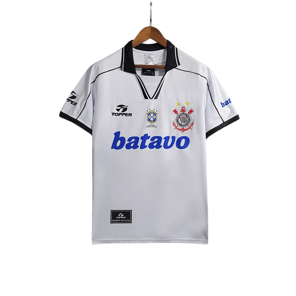 Camisa Corinthians Retrô 1999 Away Topper Masculina - Branco - Manto Club