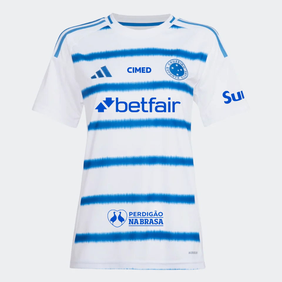 Camisa Feminina adidas Cruzeiro 2025/26 II COM PATROCÍNIOS - Manto Club