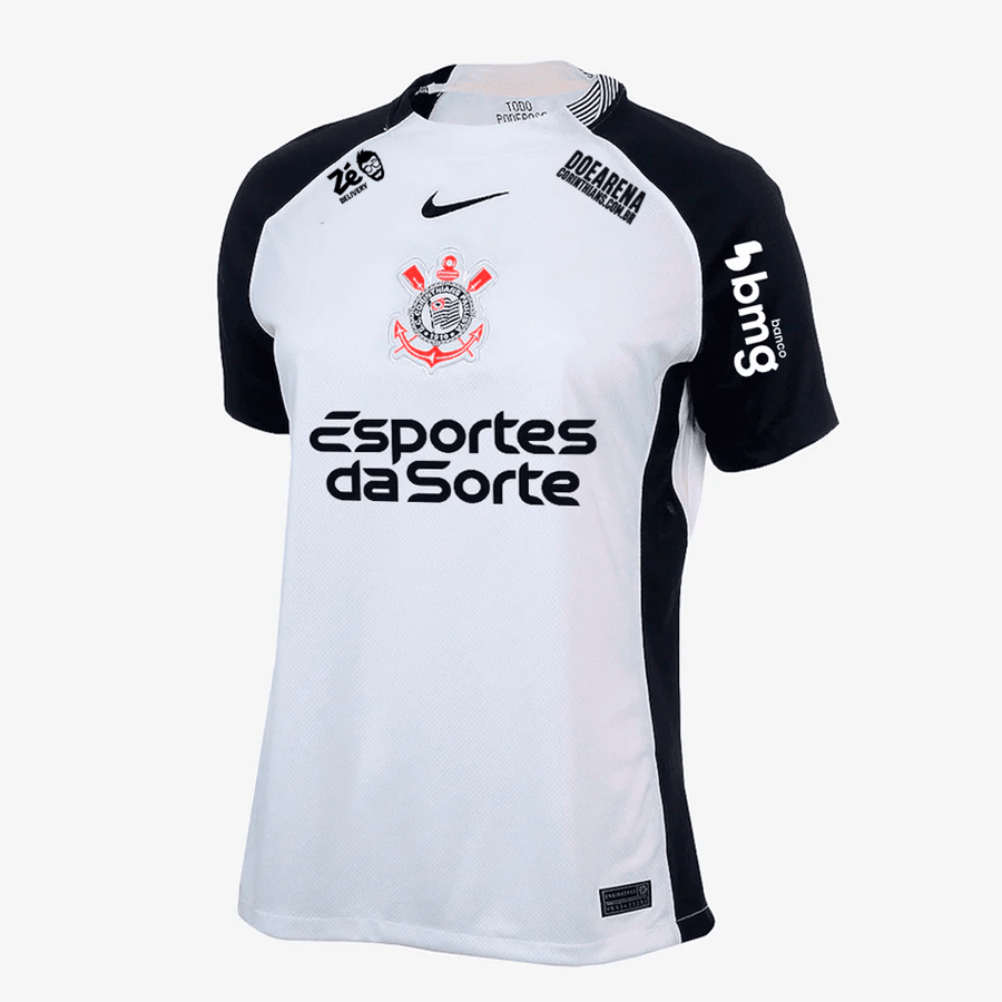 Camisa Feminina Nike Corinthians 2025/26 I Torcedor Com Patrocínios - Manto Club