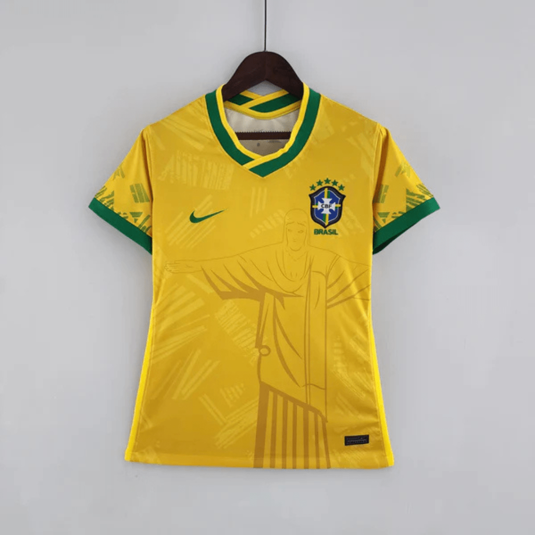 Camisa Feminina Seleção Brasil Nike - Amarela - Conceito Amarela Rio - Manto Club