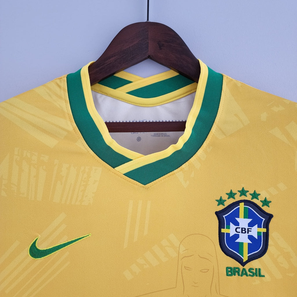 Camisa Feminina Seleção Brasil Nike - Amarela - Conceito Amarela Rio - Manto Club
