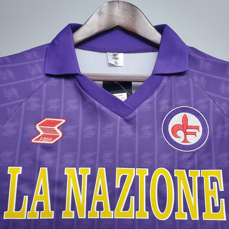 Camisa Fiorentina Retrô 1989/1990 Roxa - ABM - Manto Club