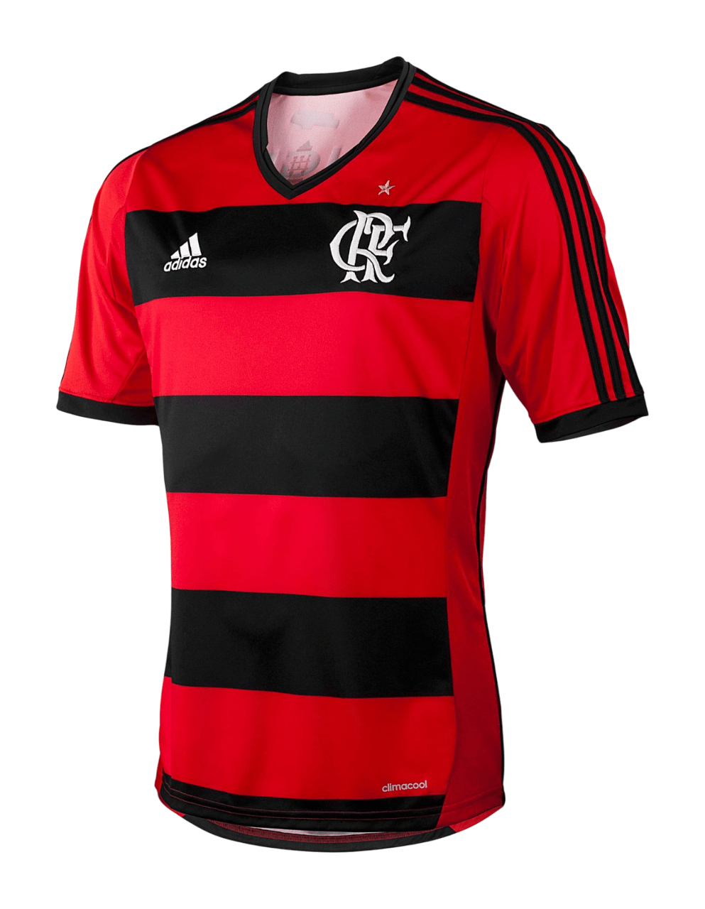 Camisa Flamengo Home 13/14 s/n° Torcedor Adidas Masculina - Vermelha e Preta - Manto Club