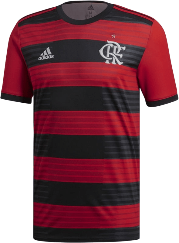 Camisa Flamengo Home 18/19 s/n° Torcedor Adidas Masculina - Vermelha e Preta - Manto Club