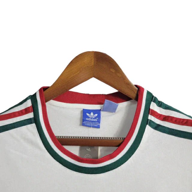 Camisa Fluminense Retrô 14/15 Torcedor Masculina - Branca com detalhes em vermelho e verde - Manto Club
