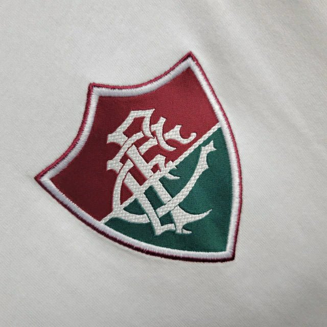 Camisa Fluminense Retrô 14/15 Torcedor Masculina - Branca com detalhes em vermelho e verde - Manto Club